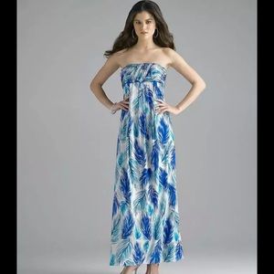 $178 GIANNI BINI GIOVANNI STRAPLESS MAXI DRESS